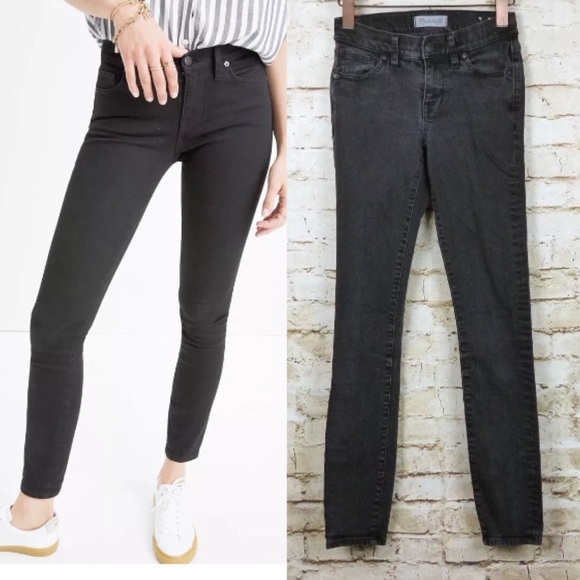 black faded skinny jeans